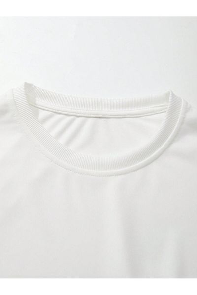 Jose Clothing Μπλουζάκι Unisex Λευκό εμπριμέ από οργανικό βαμβάκι Oversize Cut