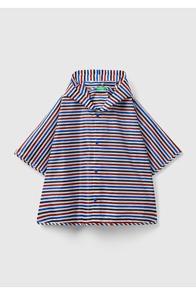 United Colors of Benetton Mix de poncho albastru pentru băiat