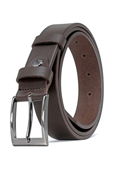 Pino44 Κλασική ζώνη 3 εκ. 100% από δέρμα βουβαλιού καφέ