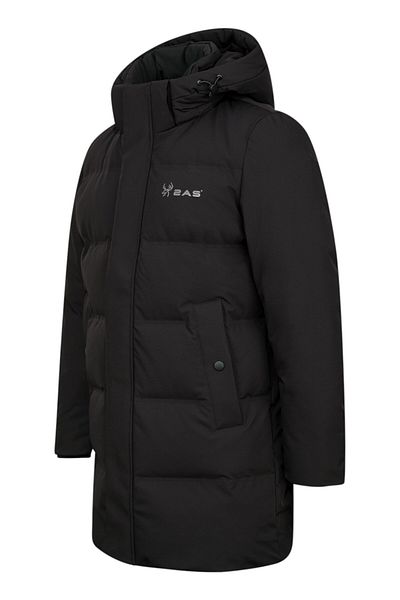 2AS Andome Men Down Black Parka Men's Black Long Coat 2ASADPMCNFW23