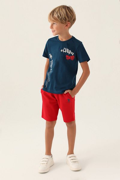 U.S. Polo Assn. Boy's Blue Bermuda Suit