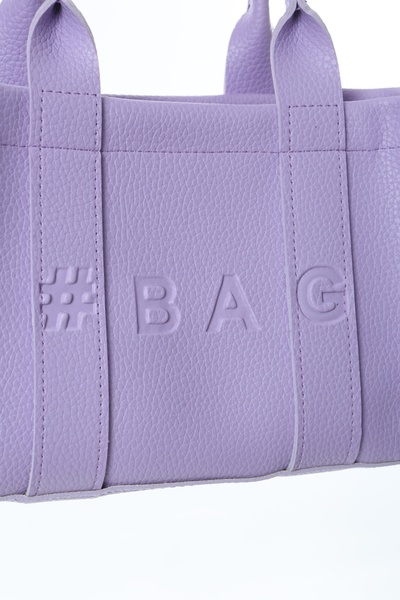Baghashtag Mini geantă tote din piele lila