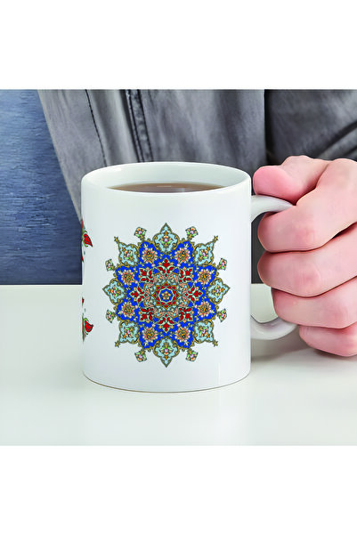 Sadrazam Rumi Pattern Printed Porcelain Mug |   Washable Non-Removable Quality Printing Ceramic