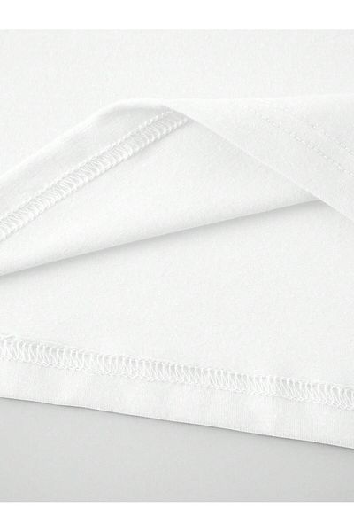Jose Clothing Μπλουζάκι Unisex Λευκό εμπριμέ από οργανικό βαμβάκι Oversize Cut