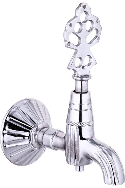 İSAOĞLU YAPI Kurna Faucet Silver Silver Color Kurna Faucet Bath Tap Brass