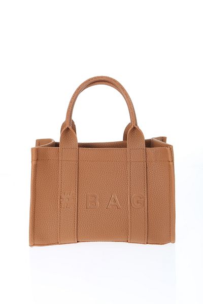 Baghashtag Καφέ Δερμάτινη Mini Tote Τσάντα