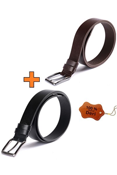 Pino44 Curea bărbați 100% Piele de Bivol 4 Cm Clasic/Denim