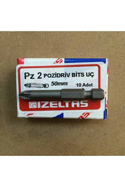 İzeltaş PZ2 YILDIZ BİTS SIKMA UÇ 50 MM SUNTA VİDASI İÇİN 10 ADET