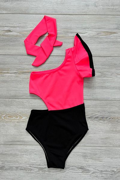 My Kids Wear Decollite Modeled Girl's Swimsuit