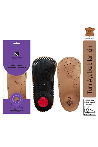 HEDEF MEDİKAL Tam Anatomik Ortopedik Deri Ayakkabı Tabanlığı Ark ve Kemer Des...