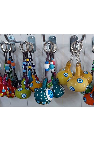 BAKSEPETE Handmade Gourd Keychain, Authentic Accessory, Car Ornament, Ornamental Gourd