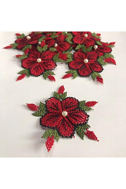 PATİ TASARIM ATÖLYESİ PATİ TASARIM 12 ADET İĞNE OYASI ÇİÇEK MOTİF