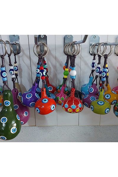 BAKSEPETE Handmade Gourd Keychain, Authentic Accessory, Car Ornament, Ornamental Gourd
