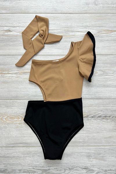 My Kids Wear Decollite Modeled Girl's Swimsuit