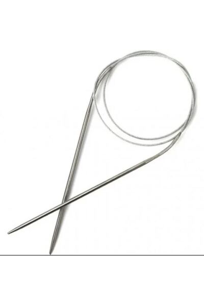 Tunç Çadır 100 Cm Misinalı Örgü Şişi Silver