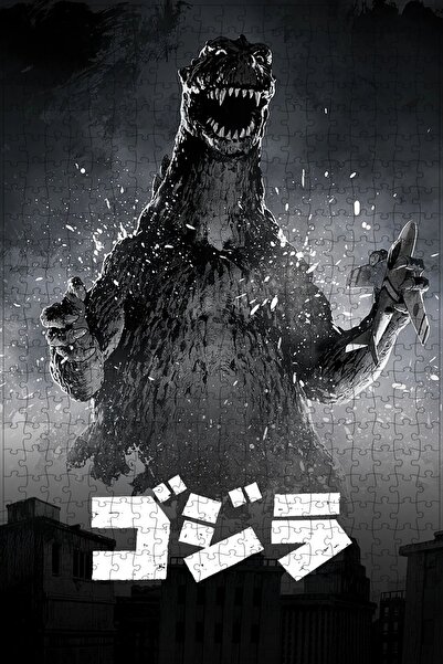 Jeronkarji Godzilla (1954) Film Posterinin 500 Parça Puzzle Yapbozu Sürüm2