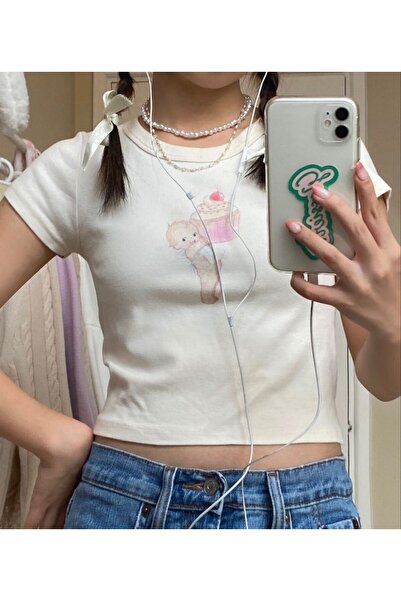 Gofeel Y2k Pancake Pretty Detail Half T-Shirt Crop