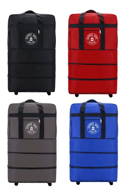 Bambus Home 10 Wheeled Three-Bellow Rolling Suitcase - Giant Size Bag
