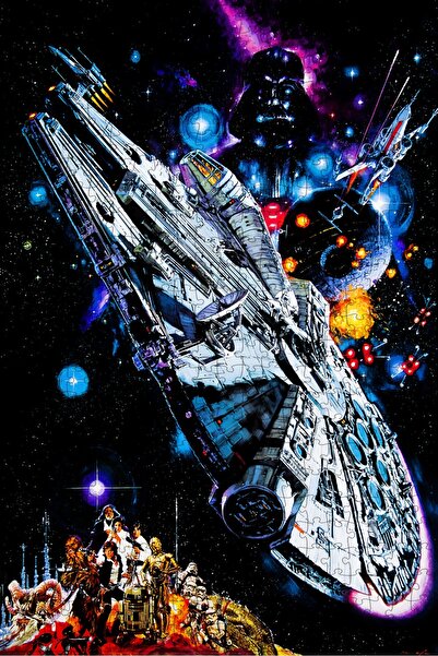 Jeronkarji Star Wars (1977) Film Posterinin 500 Parça Puzzle Yapbozu Sürüm4 F69