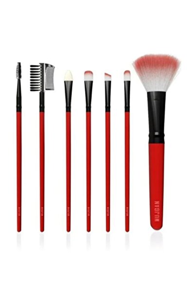 SHILOX مجموعة فرش مكياج مكونة من 7 قطع باللون الأحمر