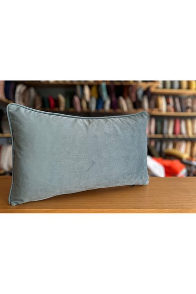 Fabricland Εισαγόμενη Μεταξωτή Βελούδινη Baby Blue Χρώμα Μαξιλαροθήκη 30x50cm