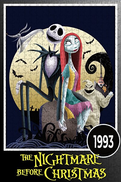 Jeronkarji The Nightmare Before Christmas (1993) Film Posterinin 500 Parça Puzzle Yapbozu Sürüm3 F47