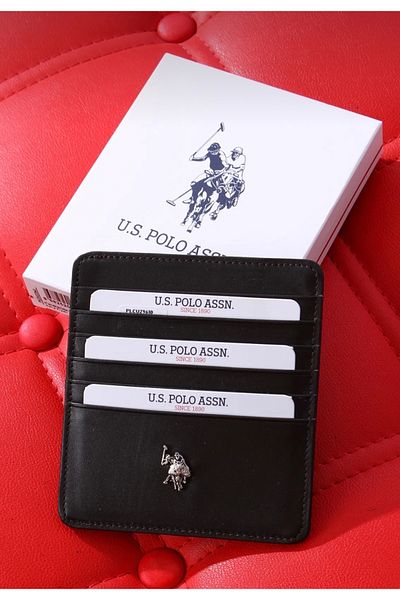 U.S. Polo Assn. US POLO ASSN9608-09-10 HAKiKi LEATHER WALLET CARD HOLDER