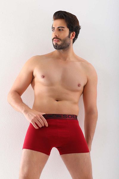 starsolmaz Ανδρικό Full Lycra Cotton Boxer 5 τεμαχίων Luxury Boxed (ΚΟΚΚΙΝΟ ΝΑΥΤΙΚΟ ΜΑΥΡΟ ΓΚΡΙ ΑΝΘΡΑΚΙΤΟ)