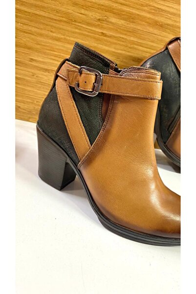 Scavia Keen RM 651 Fermuarlı Hakiki Deri Ortopedik Kısa Topuklu Bot