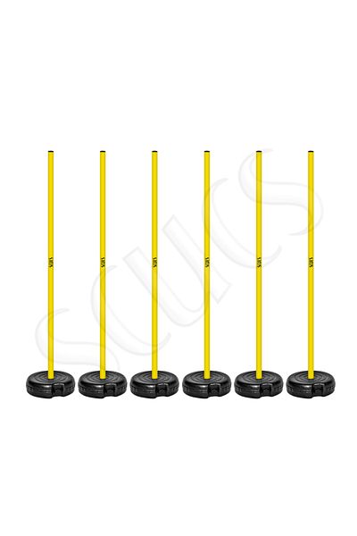 SCUCS SLALOM STICK MOUNTED 6-Piece YELLOW