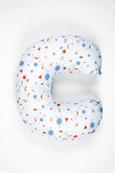 Adisia Unisex Baby Blue Elephant με μοτίβο μαξιλάρι θηλασμού και υποστήριξης