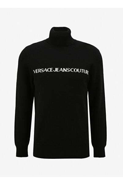 VERSACE JEANS COUTURE Yarım Balıkçı Yaka Slim Fit Siyah - Beyaz Erkek Kazak 7...