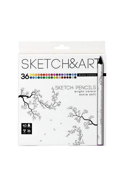 Bruno Visconti Sketch&Art Dry Crayons 36 Colors
