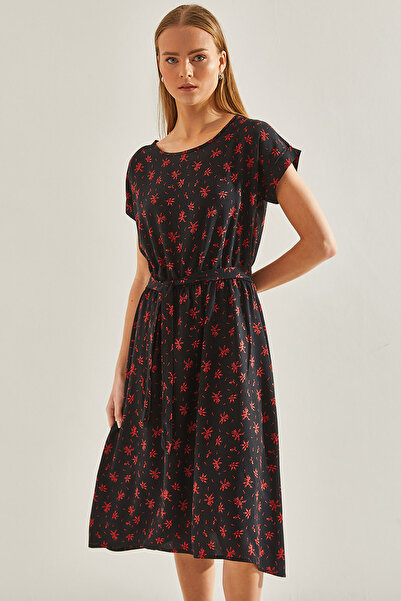 Bianco Lucci Dámské více vzorované šaty s elastickým pasem60101047