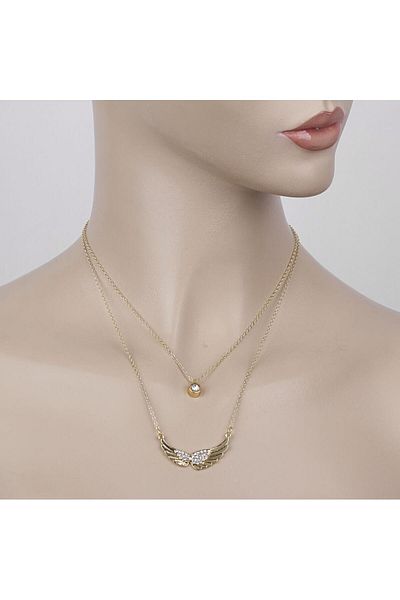 CADI BOUTİQUE Angel Wing Double Necklace