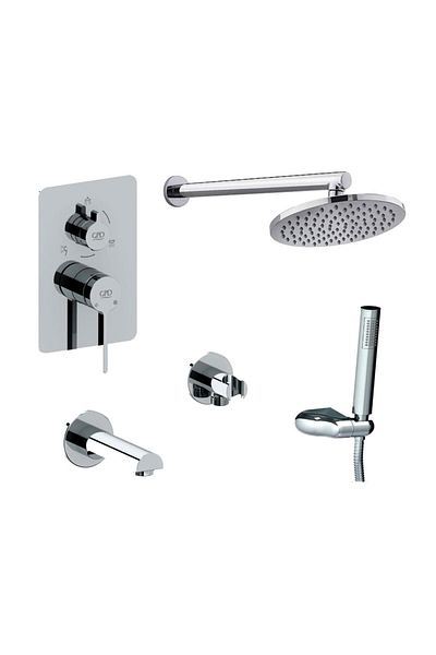 GPD Gildo Mix Rotary Full Set Built-in Bathroom Faucet MCA166+DST60+ADS07