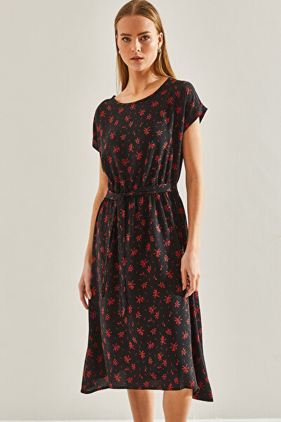 Bianco Lucci Dámské více vzorované šaty s elastickým pasem60101047