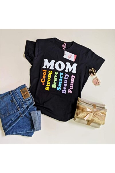 venüsdijital تي شيرت بقصة عادية مطبوع عليه هدية خاصة للأم