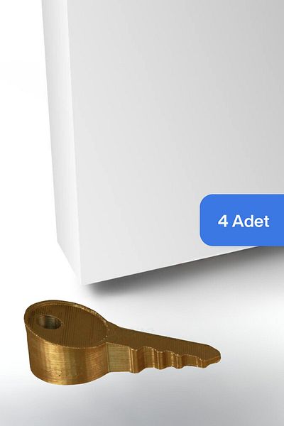 Evene Gold Color Decorative Door Stopper - 4 Pieces Model 5