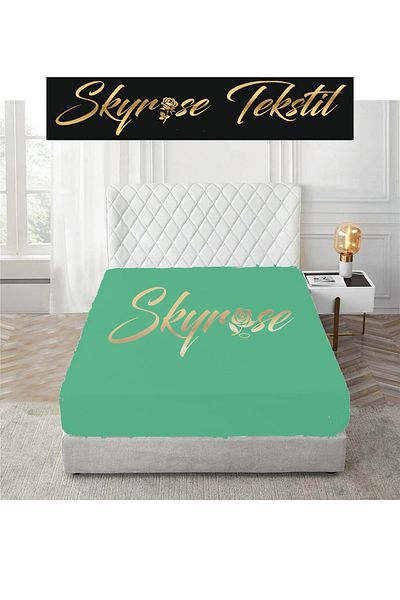 Skyrose Cearşaf unic din polibuton cearşaf elastic simplu 100x200 cearşaf economic