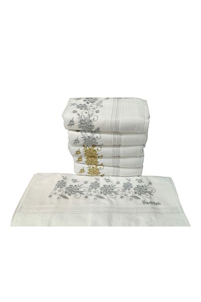 Özdilek 6 Pieces Azalea Embroidered Towel Model 22-18