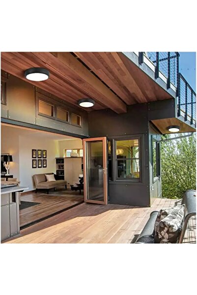 ADALED Modern Tavana Sıfır Plafonyer Siyah Kasa Beyaz Işık 6500 K Glop Tavan Arm Balkon,banyo,wc