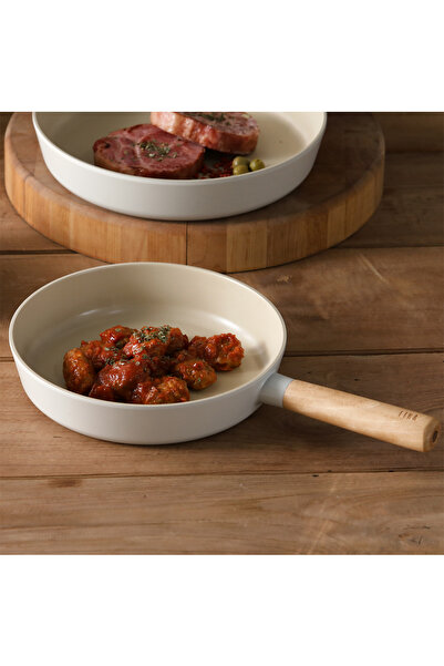 NEOFLAM Fika Beige Aluminum Cast Glass Lid 23 Piece Pot & Pan Set