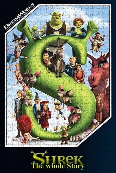 Jeronkarji Shrek Collection Film Posterinin 500 Parça Puzzle Yapbozu