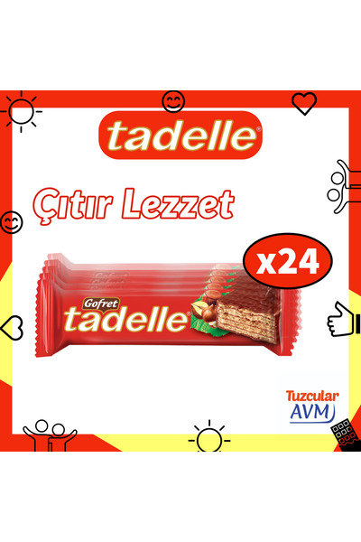 Tadelle Çikolatalı Gofret 24 Adet