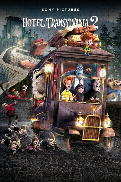 Jeronkarji Hotel Transylvania 2 (2015) Film Posterinin 500 Parça Puzzle Yapbo...