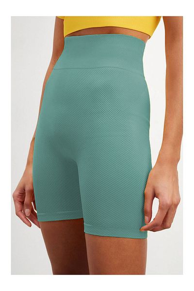 MİSTİRİK Felolin Gray Blue Seamless Knitted Sports Shorts
