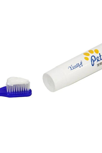 A.C.E.K PLASTİK Kedi Köpek Diş Fırçası ve Diş Macunu Seti Yenilebilir Diş Macunu Dental Kit Ağız ve Diş Sağlık Seti