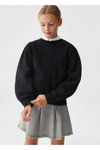 MANGO Kids Black Sweater for Kids