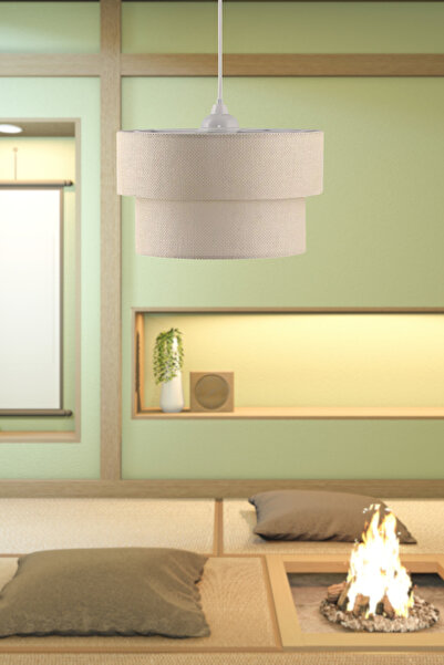 Art&Gift Rakkas Otantik Hasır Krem Pasta Sarkıt Yatak Odası Avize Salon Avize Yemek Odası